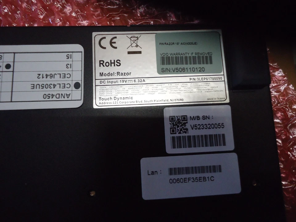 Touch Dynamic Razor PC CEL4305UE 4GB RAM NO Hard Drive Windows IOT 10 OS - Image 2 of 4