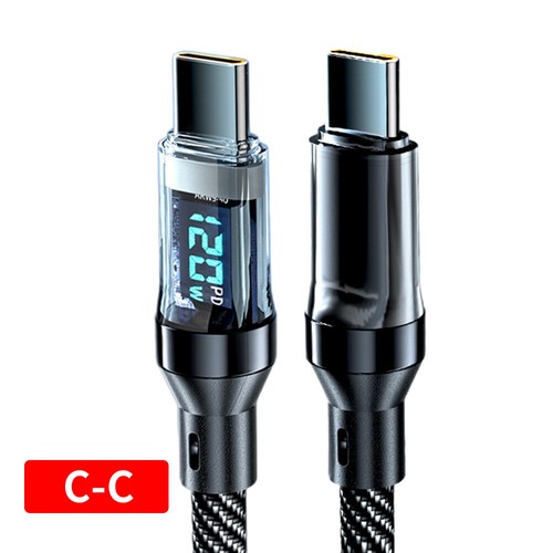 * USB Type C Cable 5A Fast Charging USB-A to USB-C Charger Cord with LED Display - Afbeelding 15 van 23
