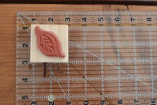 New THE RUBBER CAFE Leaf Leaves 2 sides Wood Stamp T