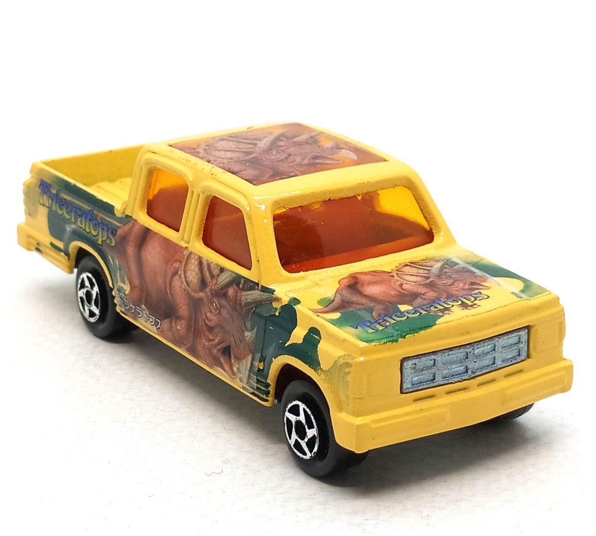 Majorette Dinosaur Chevrolet Pick Up Triceratops Yellow 1/76 (3