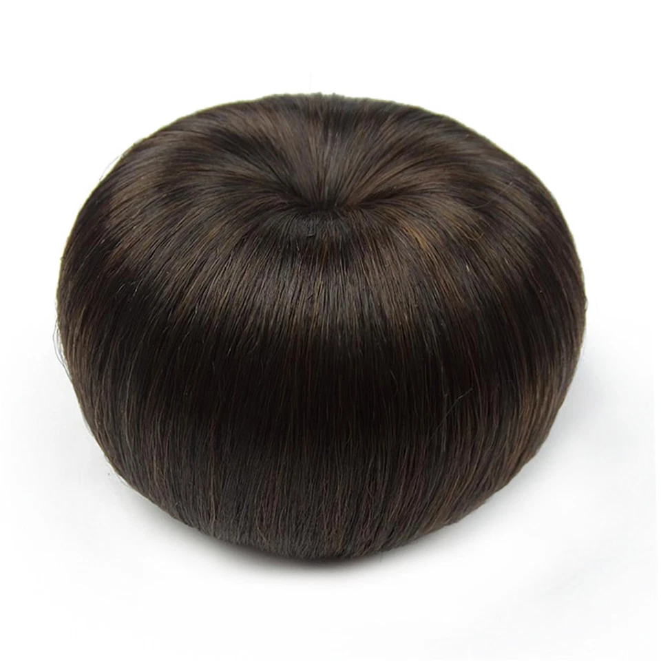 Clip In On Synthetic Hair Straight Drawstring Buns Chignon Updo Cover Extension - Image 3 of 4