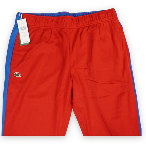 LACOSTE Sport Pants Mens 6 Extra Large Red Tennis Run Resistant Track ColorBlock - Picture 4 of 12
