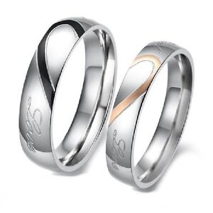 Trauringe Eheringe Edelstahl Verlobungsringe Partner Hochzeit Ringe Herz Ring Ebay