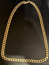 9ct Yellow Solid Gold Curb Chain – 10.4mm – 27″ - 4 Months Old