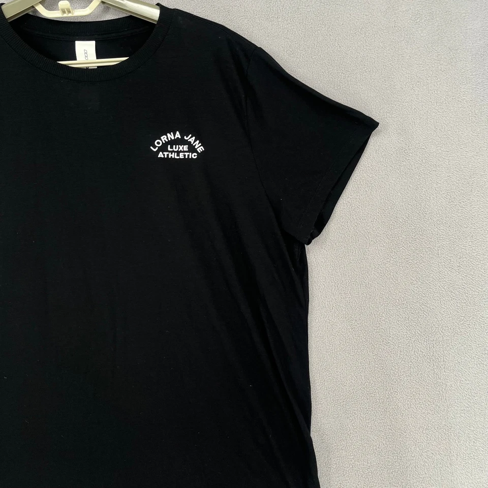 Camisa Lorna Jane Mujer 2XL XXL Negra Blanca Camiseta Manga Corta Gimnasio Crew V4 Foto 4 de 4