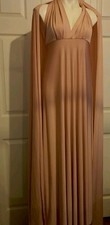 Lulus Long Pink Dress Evening Gown Xl Stretchy Sleeveless 