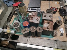 Verry Large Lot Of Random Large Radio And Motor Start Capasitors Look