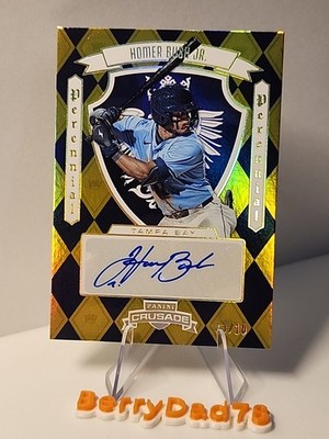 2025 Panini Crusade - Homer Bush Jr. #PPS-HBJ Perennial Gold Auto /10 Tampa Rays