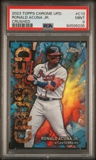 2023 Topps Chrome Update Ronald Acuna Jr Crushed Psa 9