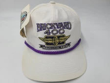 Vintage Brickyard 400 1994 Inaugural Race Distressed Rope Snapback Hat Cap White