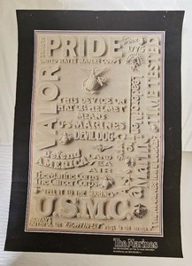 MARINE CORPS RECRUITING POSTER - PRIDE SINCE 1775 - THE MARINES - USMC