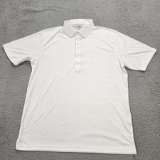 Collars & Co Polo Shirt Mens Large Relaxed White Dress Collar Office Office Work