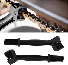 2PCS Motorcycle Chain Brush,Double-Ended Motorcycle Chain Cleaner with Three-Sid