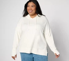 Belle by Kim Gravel MegaModal Resort Hoodie Cream 1X New