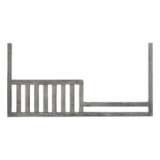 Maklaine Modern Traditional Wood Toddler Guard in Brushed Pewter
