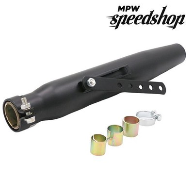Universal 435mm Custom Motorrad Schalldämpfer - Schwarz