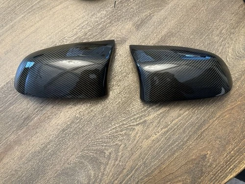 2014-2018 BMW X5 X6 M-Style Carbon Fiber Mirror Caps F15 F16
