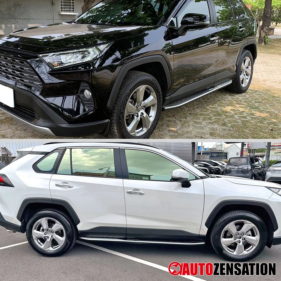 Fit 2019-2025 Toyota RAV4 Aluminum Silver Running Boards Side Step Nerf Bars - Imagem 2 de 4