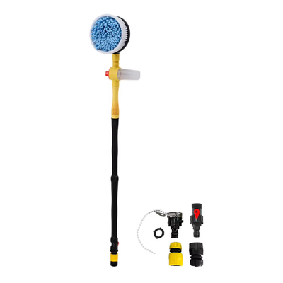 #ad High Pressure Washer Long Handle Spray Foam Rotating Brush Adjustable Car Cleani $28.20