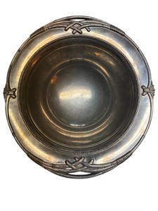 Lenox Silverplate Reeds Rim Bowl