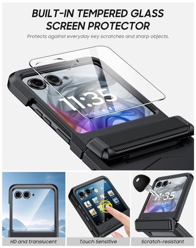 for Motorola Razr 2024/Razr 2025 Case with Hinge Cover, Built-in Screen Prote... - Picture 3 of 9