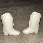Vintage Barbie Majorette Boots Light Blue Doll Accessory Collectible Toy Shoes