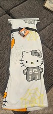 Halloween Hello Kitty Plush Throw Blanket Skeleton Spider Webs Pumpkin 50  x70  