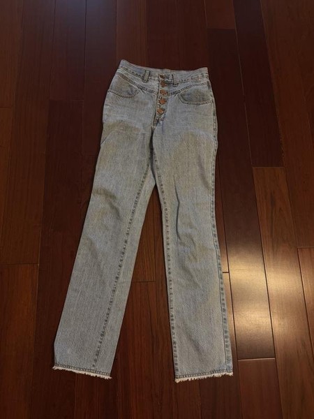 Women The COAT Jeans Navy M