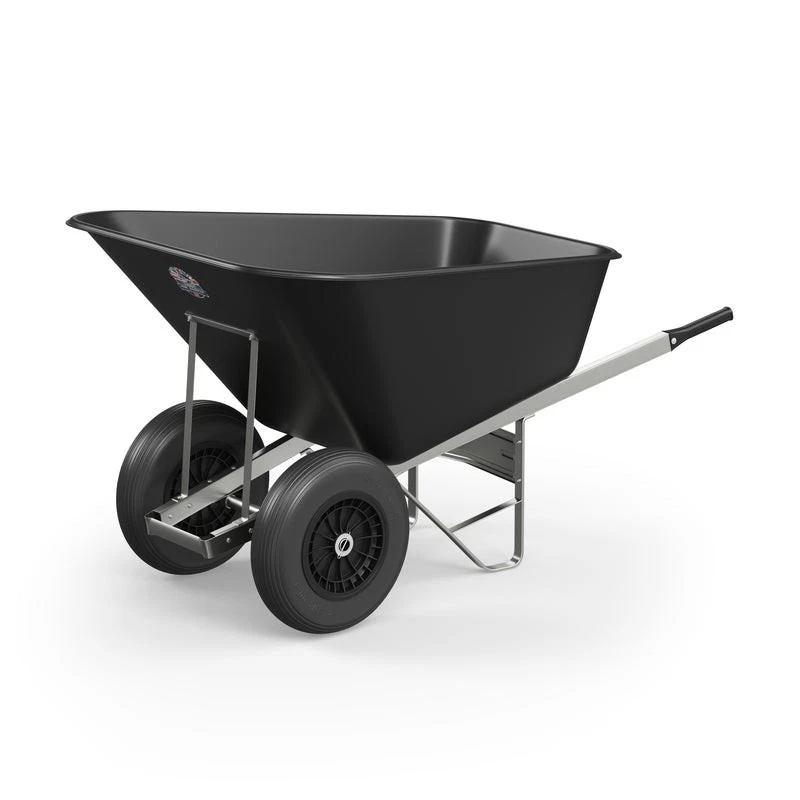 Agri Barrow Wheel Barrow 200 Litre Twin Wheel Plastic Tub Puncture Proof Tyres - Image 4 of 4
