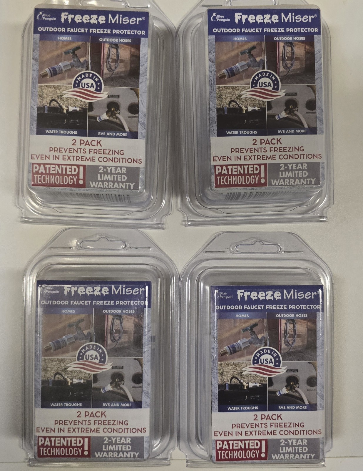 Freeze Miser Faucet Freeze Protector 8 Count! 4 Packs Of 2