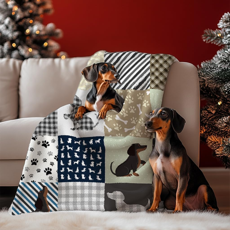 Dachshund Blanket Cute Wiener Dog Gifts for Women, Lightweight Cozy — free download