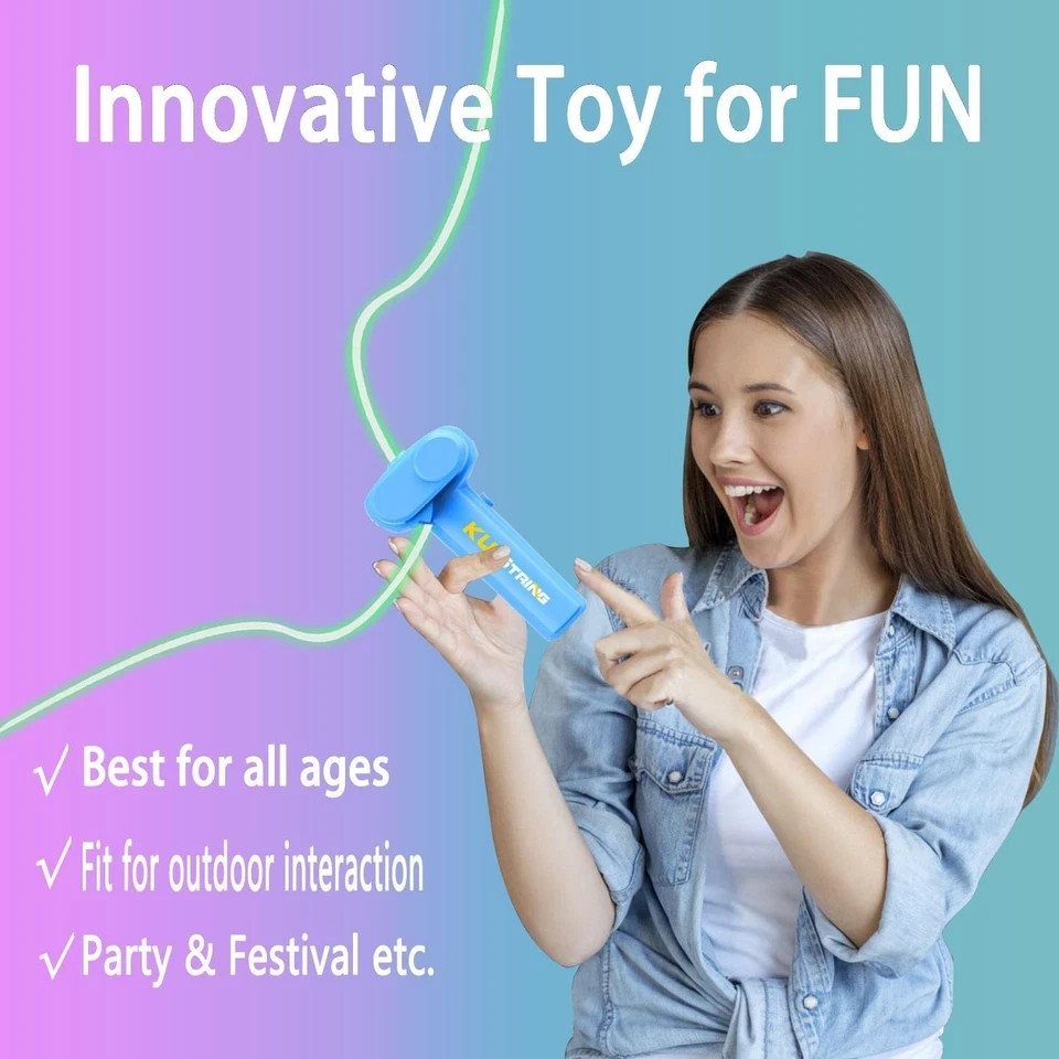 Lasso String Shooterm, Lasso String Shooter voor Kinderen, Rope Launcher Propeller, Glow in The Dark Lasso, Game Shooter String Toy, touwschietspeelgoed handheld Zip String Rope Launcher