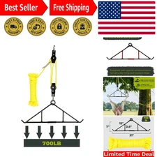 Adjustable Gambrel & Hoist Kit with Self-Locking Pulley - Ideal for Hunting