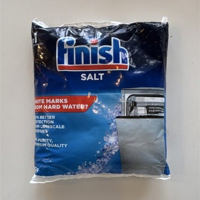 Finish Salt Dishwasher 99% Purity Premium Quality 1 Kg Blue White Water Softener