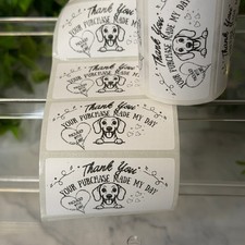 200 Dachshund Thank You Stickers 2x1 Packaged with Care Small Business Labels