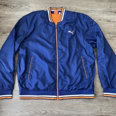 Puma Wind Cell Baseball Jacket Mens 2XL Blue Full Zip