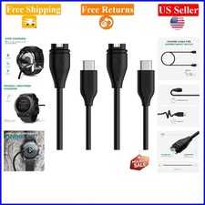 2-Pack USB-C Charging/Data Cables for Garmin Watches - 1M, Fast Charger