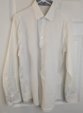 Twillory Performance Shirt, Men's, Dress Shirt, White, Size 17