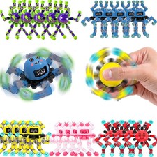 10 Pcs Transformable Fidget Spinner Toys for Kids, Stress Relief Sensory Toys...