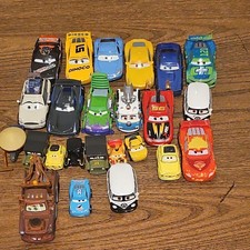 Disney Pixar Cars Diecast Plastic Toy Vehicle Lot - 20 Assorted Characters