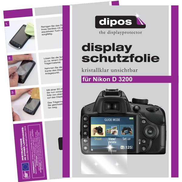 6X Schutzfolie Klar FüR Nikon D3200 Displayschutzfolie Folie Display Schutz-image