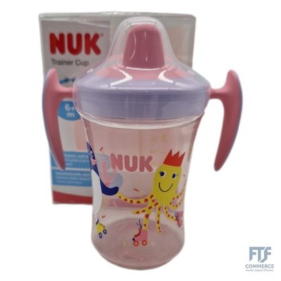 NUK Trainer Cup Trinklernbecher, auslaufsicherer Becher mit weichem Trinkschnabe