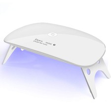 UV LED Nail Dryer Mini Gel Nail Lamp Portable Curing Light, 6W, White