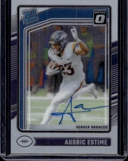 2024 Donruss Optic #206 Audric Estime Rated Rookies RPS Autographs #/325