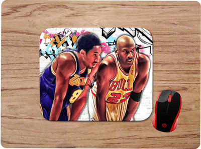 KOBE BRYANT & MICHAEL JORDAN CUSTOM MOUSE PAD NON-SLIP NEOPRENE FREE SHIP!