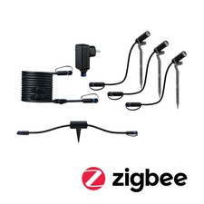 Plug & Shine Set Smart Home Zigbee 3.0 LED Gartenstrahler Plantini IP65 3000K 3x