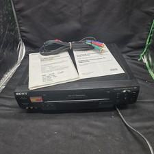 Sony SLV-N50 VCR Player VHS Recorder w Manual  AV Cable - Tested Working