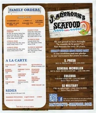 J Anthony's Seafood Menu Presa General McMullen Culebra SE Military San Antonio