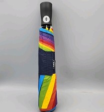 Rain  Sun Auto Open Multi Color Umbrella with Large 55" 2 Person Coverage New