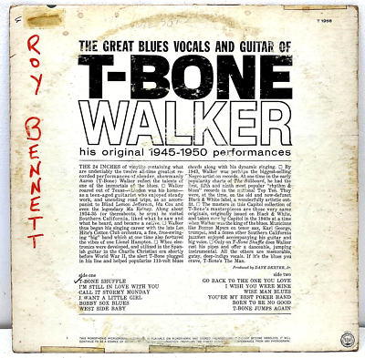 洋楽 T-Bone Walker The Great Blues Vocals LP T-Bone Walker The Great Blues Vocals 1963 Vinyl Capitol Records